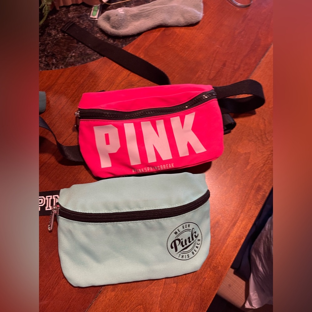 PINK Victoria's Secret Fanny Packs - Hot Pink and Mint